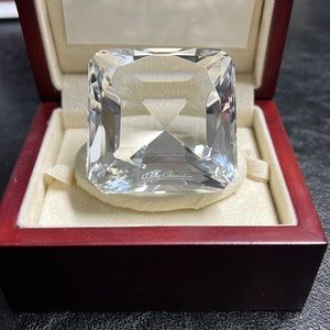 Oleg Cassini Princess cut crystal paperweight